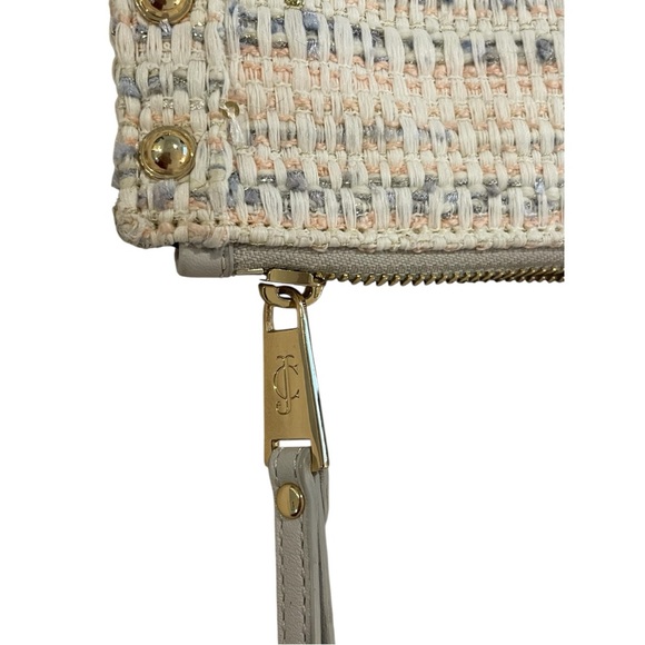 Juicy Couture Pastel and Gold Tweed Clutch Wristlet - Picture 5 of 6
